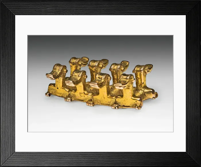 Framed Print : Pendant in the Form of Four Double-Headed Figures with Long Beaks, Possibly Ducks, A. D Framed Print : Pendant in the Form of Four Double-Headed Figures with Long Beaks, Possibly Ducks, A. D