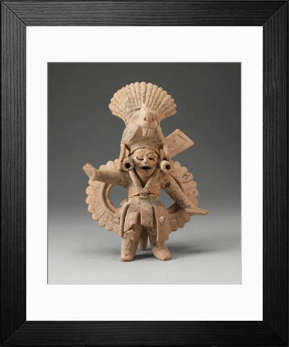 Framed Print : Dancing Figure Wearing Animal Headdress and Ornate Costume, A. D. 600 / 900 Framed Print : Dancing Figure Wearing Animal Headdress and Ornate Costume, A. D. 600 / 900