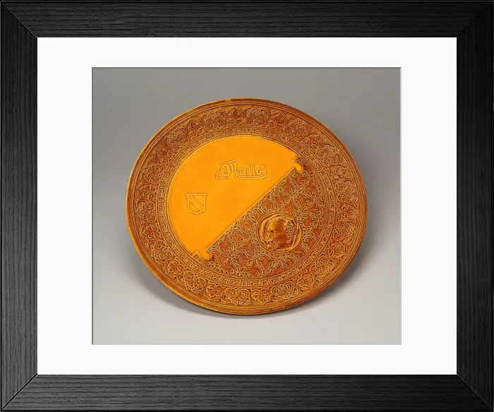 Framed Print : Othello Plaque, 1884. Creators: Rookwood Pottery, J. C. Meyenberg Framed Print : Othello Plaque, 1884. Creators: Rookwood Pottery, J. C. Meyenberg