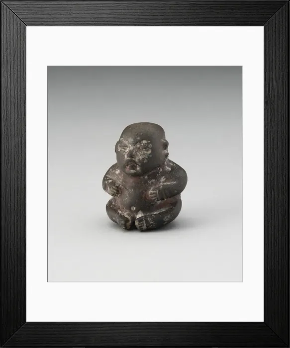 Framed Print : Seated Figurine, 900 / 500 B. C. Creator: Unknown Framed Print : Seated Figurine, 900 / 500 B. C. Creator: Unknown