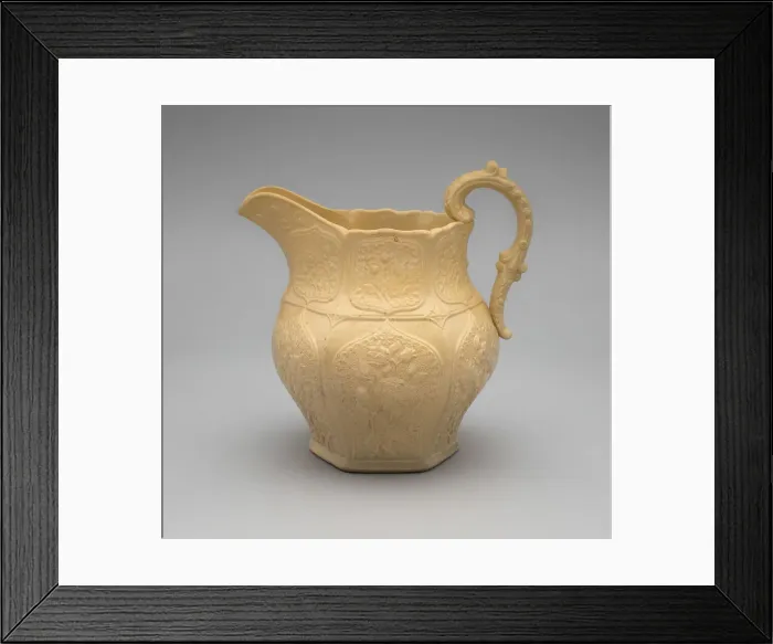 Framed Print : Pitcher, 1832 / 39. Creator: American Pottery Manufacturing Co Framed Print : Pitcher, 1832 / 39. Creator: American Pottery Manufacturing Co