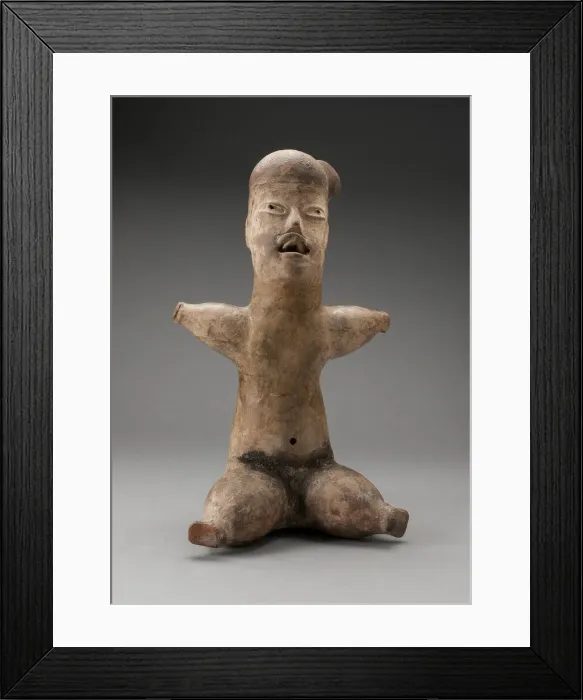 Framed Print : Seated Figurine, c. 500 B. C. Creator: Unknown Framed Print : Seated Figurine, c. 500 B. C. Creator: Unknown