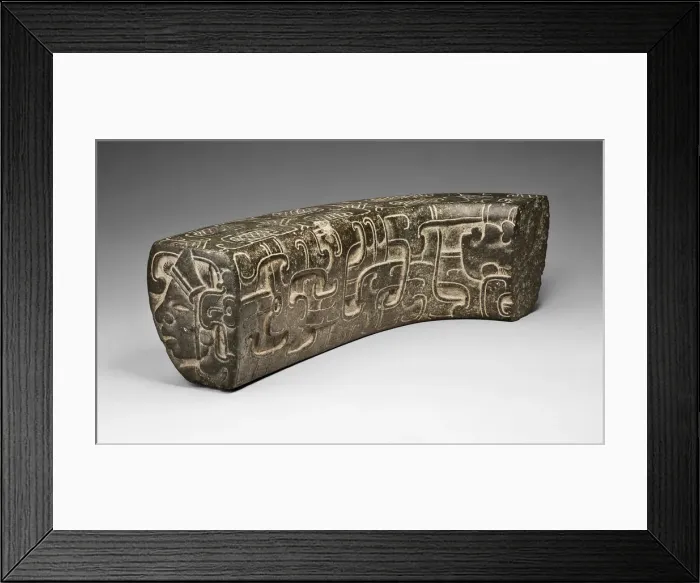 Framed Print : Fragment of a Ceremonial Ballgame Yoke, A. D. 700 / 800. Creator: Unknown Framed Print : Fragment of a Ceremonial Ballgame Yoke, A. D. 700 / 800. Creator: Unknown