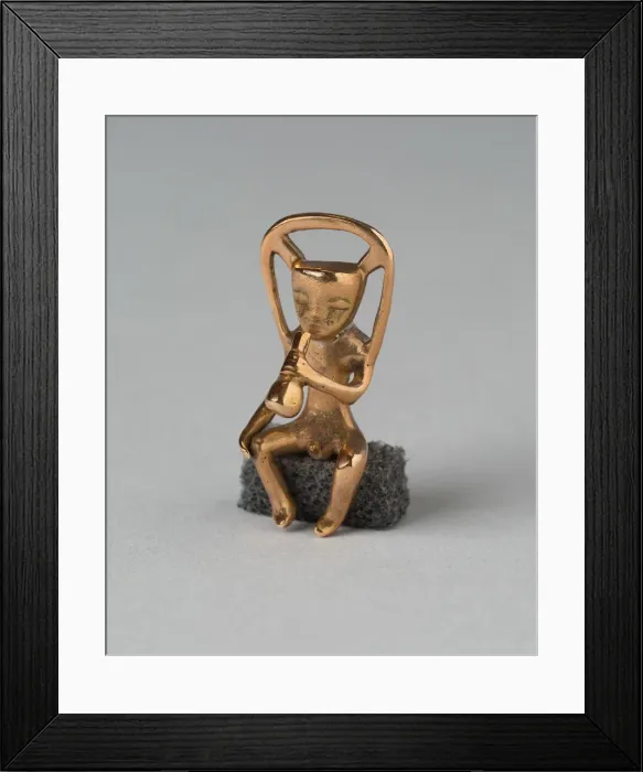 Framed Print : Pendant in the Form of a Seated Musician, A. D. 1000 / 1500. Creator: Unknown Framed Print : Pendant in the Form of a Seated Musician, A. D. 1000 / 1500. Creator: Unknown