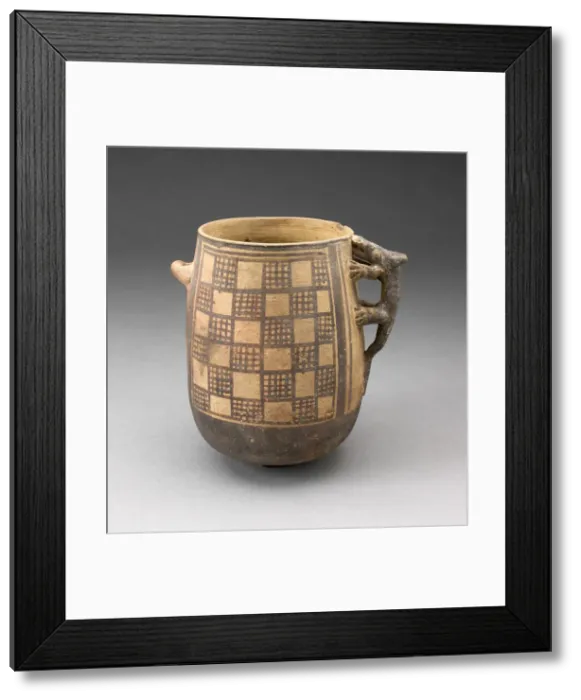 Framed Print : Jar with Textile-Like Pattern and Handle in Form of an Animal, A. D. 1000 / 1476 Framed Print : Jar with Textile-Like Pattern and Handle in Form of an Animal, A. D. 1000 / 1476