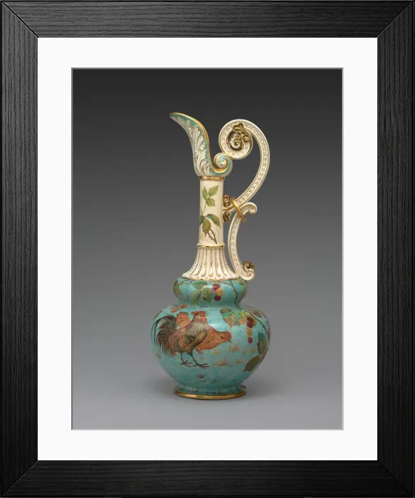 Framed Print : Ewer, 1886 / 90. Creator: Faience Manufacturing Company Framed Print : Ewer, 1886 / 90. Creator: Faience Manufacturing Company