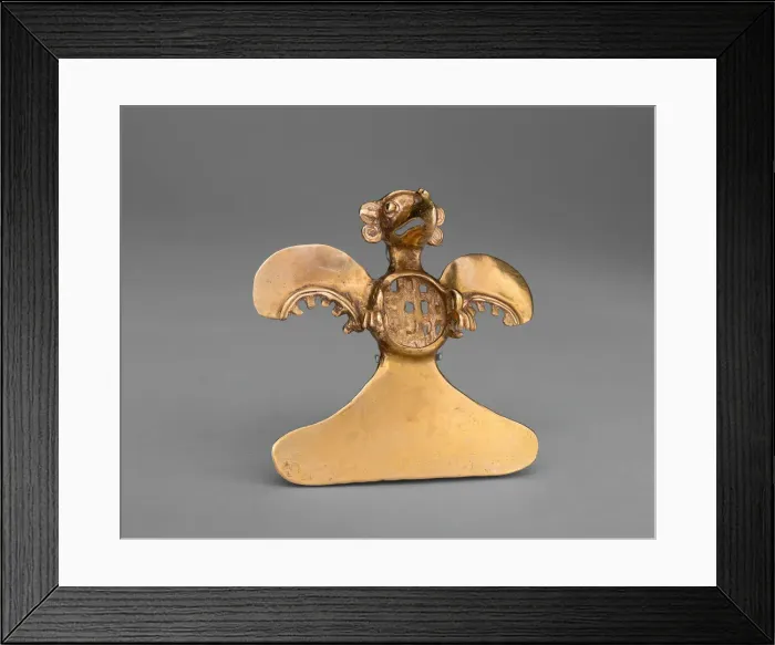 Framed Print : Pendant in the Form of an Abstract Bird with Outstretched Wings and Tail, A. D. 1000 / 1550 Framed Print : Pendant in the Form of an Abstract Bird with Outstretched Wings and Tail, A. D. 1000 / 1550