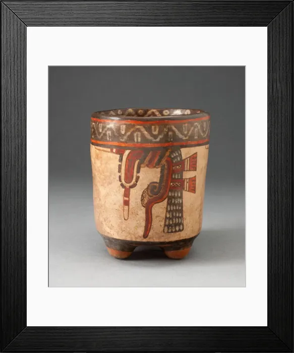 Framed Print : Tripod vessel with Knotted Motif, A. D. 850 / 950. Creator: Unknown Framed Print : Tripod vessel with Knotted Motif, A. D. 850 / 950. Creator: Unknown