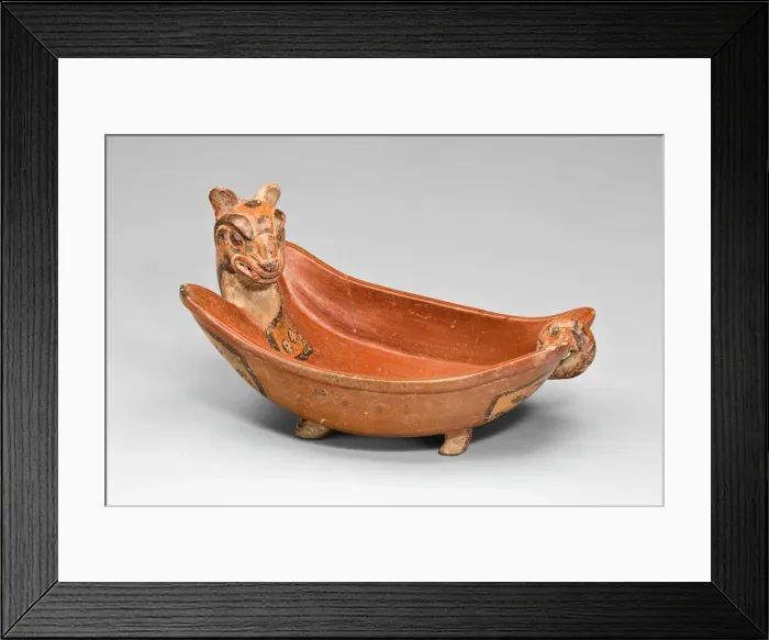 Framed Print : Open Bowl in the Form of a Jaguar, A. D. 600 / 900. Creator: Unknown Framed Print : Open Bowl in the Form of a Jaguar, A. D. 600 / 900. Creator: Unknown