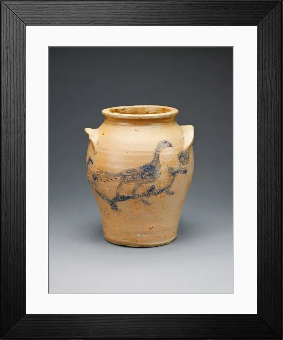 Framed Print : Saleratus Jar, 1848. Creator: George Muk Framed Print : Saleratus Jar, 1848. Creator: George Muk
