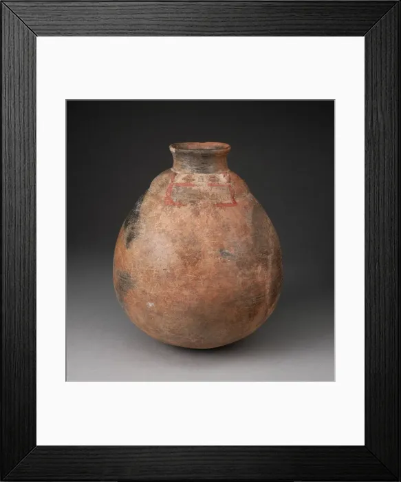 Framed Print : Jar with Abstract Human Face Painted on Shoulder, 650 / 150 B. C. Creator: Unknown Framed Print : Jar with Abstract Human Face Painted on Shoulder, 650 / 150 B. C. Creator: Unknown
