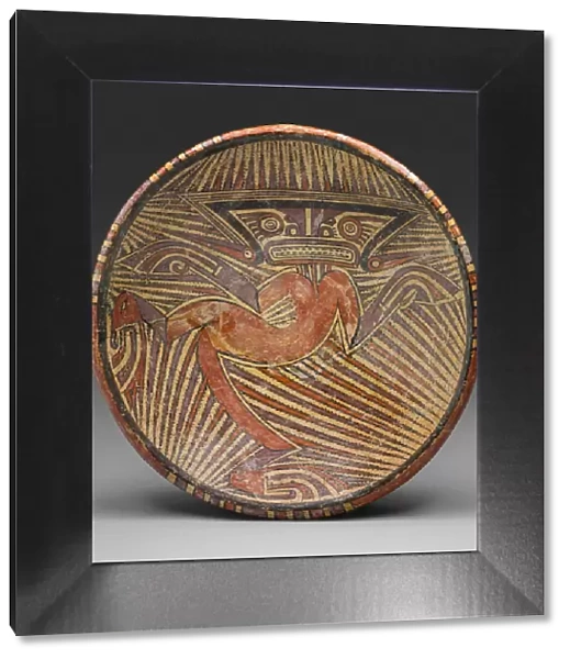 Pedestal Bowl Depicting an Anthropomorphic Saurian Figure, A. D. 1100  /  1300
