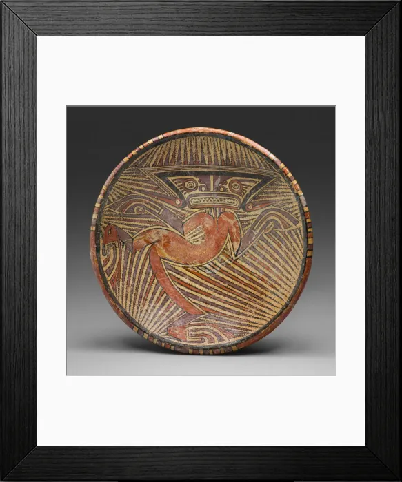 Framed Print : Pedestal Bowl Depicting an Anthropomorphic Saurian Figure, A. D. 1100 / 1300 Framed Print : Pedestal Bowl Depicting an Anthropomorphic Saurian Figure, A. D. 1100 / 1300