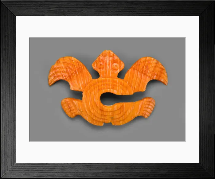 Framed Print : Nose Ornament in the Form of a Turtle with C-shaped Body, A. D. 800 / 1200. Creator: Unknown Framed Print : Nose Ornament in the Form of a Turtle with C-shaped Body, A. D. 800 / 1200. Creator: Unknown