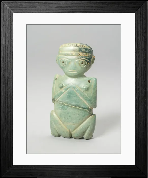 Framed Print : Squatting Female Figurine, A. D. 100 / 600. Creator: Unknown Framed Print : Squatting Female Figurine, A. D. 100 / 600. Creator: Unknown