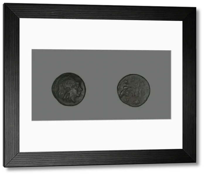 Framed Print : Coin Depicting the Goddess Athena, 277-239 BCE or 229-220 BCE. Creator: Unknown Framed Print : Coin Depicting the Goddess Athena, 277-239 BCE or 229-220 BCE. Creator: Unknown