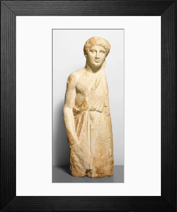 Framed Print : Figure of a Youth from a Funerary Stele (Monument), about 380 BCE. Creator: Unknown Framed Print : Figure of a Youth from a Funerary Stele (Monument), about 380 BCE. Creator: Unknown