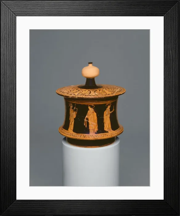 Framed Print : Pyxis (Container for Personal Objects), 430-420 BCE. Creator: Unknown Framed Print : Pyxis (Container for Personal Objects), 430-420 BCE. Creator: Unknown