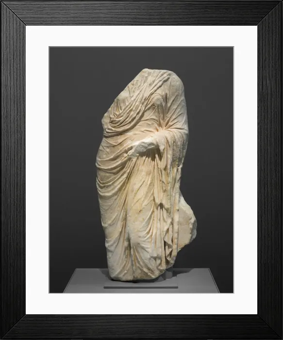 Framed Print : Fragment of a Grave Monument, 4th-3rd century BCE. Creator: Unknown Framed Print : Fragment of a Grave Monument, 4th-3rd century BCE. Creator: Unknown