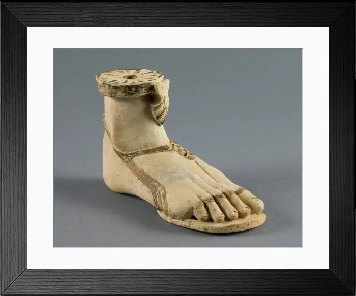Framed Print : Aryballos (Container for Oil) in the Form of a Right Foot, (7th-6th century BCE?) Framed Print : Aryballos (Container for Oil) in the Form of a Right Foot, (7th-6th century BCE?)