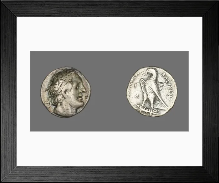 Framed Print : Tetradrachm (Coin) Portraying King Ptolemy I, 367-284 BCE. Creator: Unknown Framed Print : Tetradrachm (Coin) Portraying King Ptolemy I, 367-284 BCE. Creator: Unknown