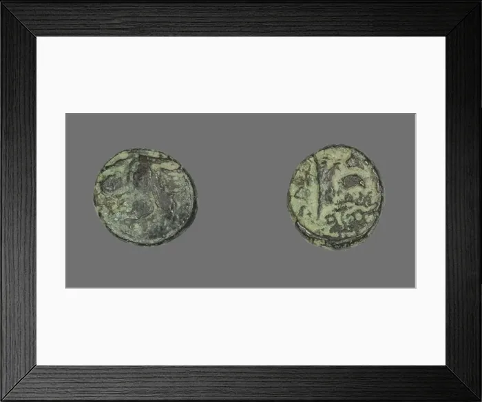 Framed Print : Coin Depicting a Sphinx, 301-109 BCE (?). Creator: Unknown Framed Print : Coin Depicting a Sphinx, 301-109 BCE (?). Creator: Unknown
