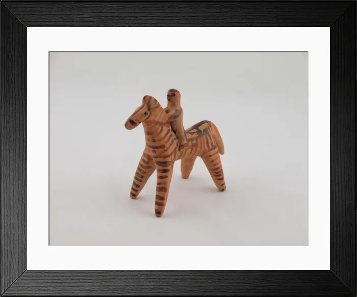 Framed Print : Statuette of a Horse and Rider, 575-525 BCE. Creator: Unknown Framed Print : Statuette of a Horse and Rider, 575-525 BCE. Creator: Unknown