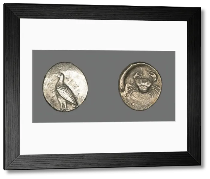 Framed Print : Tetradrachm (Coin) Depicting an Eagle, 472-413 BCE. Creator: Unknown Framed Print : Tetradrachm (Coin) Depicting an Eagle, 472-413 BCE. Creator: Unknown