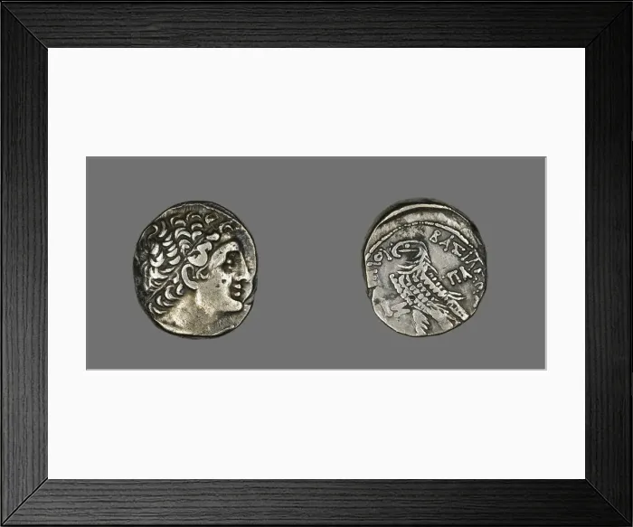 Framed Print : Tetradrachm (Coin) Portraying King Ptolemy of Cyprus, 65-64 BCE. Creator: Unknown Framed Print : Tetradrachm (Coin) Portraying King Ptolemy of Cyprus, 65-64 BCE. Creator: Unknown