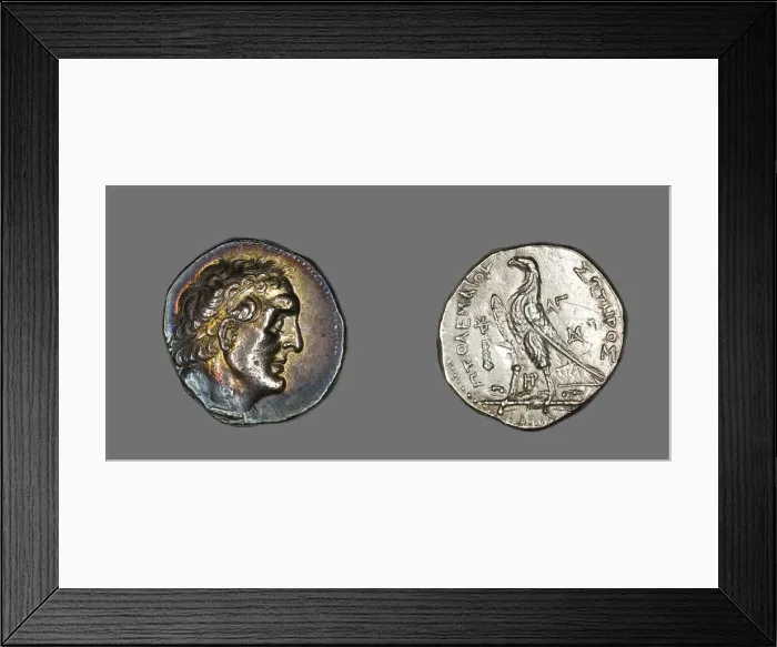 Framed Print : Tetradrachm (Coin) Portraying King Ptolemy I, 253-252 BCE Framed Print : Tetradrachm (Coin) Portraying King Ptolemy I, 253-252 BCE