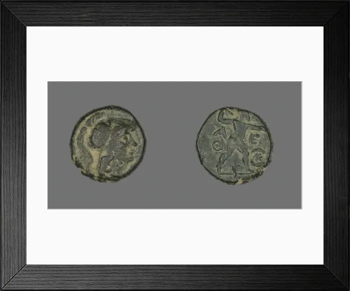 Framed Print : Coin Depicting the Goddess Athena, after 322 BCE or 220-83 BCE. Creator: Unknown Framed Print : Coin Depicting the Goddess Athena, after 322 BCE or 220-83 BCE. Creator: Unknown
