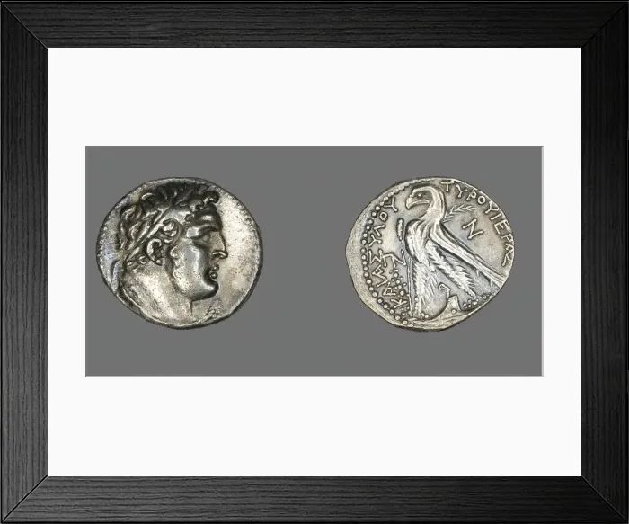 Framed Print : Tetradrachm (Coin) Depicting Head of Herakles, 74-73 BCE. Creator: Unknown Framed Print : Tetradrachm (Coin) Depicting Head of Herakles, 74-73 BCE. Creator: Unknown