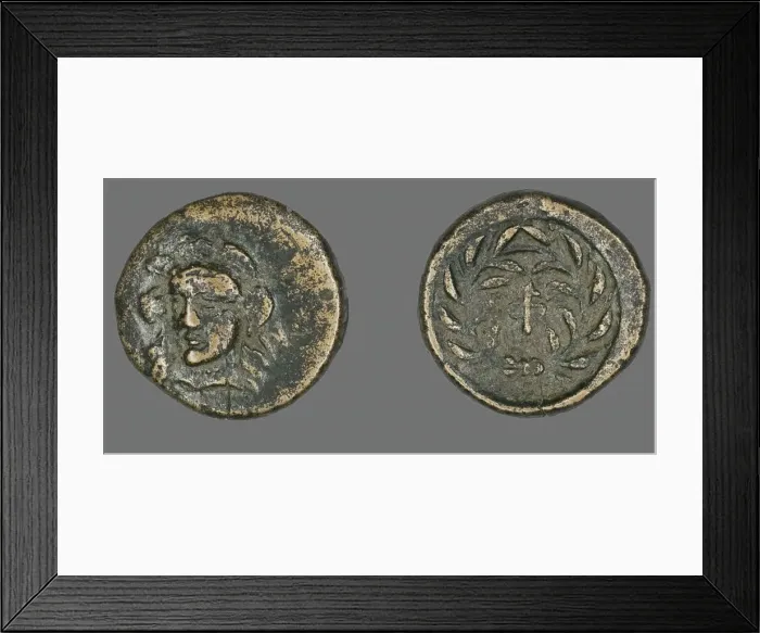 Framed Print : Coin Depicting the Goddess Athena, 371-357 BCE. Creator: Unknown Framed Print : Coin Depicting the Goddess Athena, 371-357 BCE. Creator: Unknown