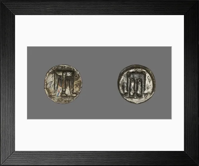 Framed Print : Stater (Coin) Depicting a Tripod, 500-480 BCE. Creator: Unknown Framed Print : Stater (Coin) Depicting a Tripod, 500-480 BCE. Creator: Unknown