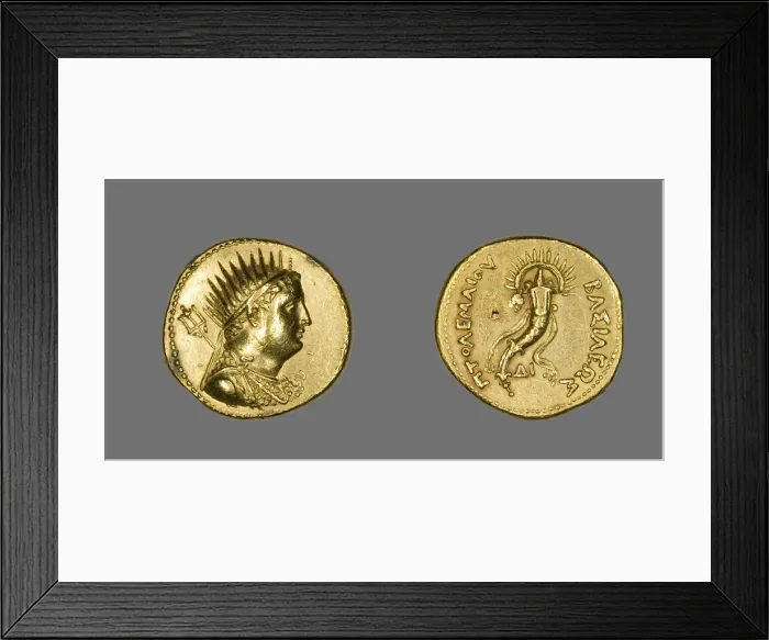 Framed Print : Octadrachm (Coin) Portraying King Ptolemy III Euergetes, Ptolemaic Period (221-205 BCE) Framed Print : Octadrachm (Coin) Portraying King Ptolemy III Euergetes, Ptolemaic Period (221-205 BCE)