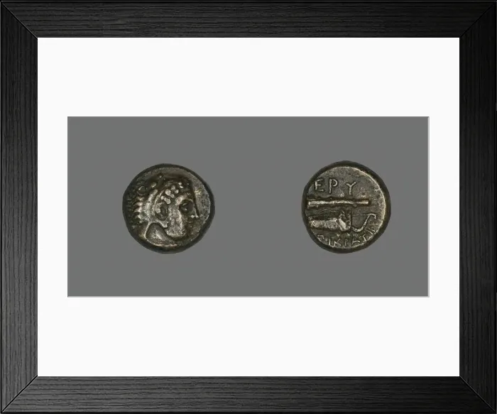 Framed Print : Coin Depicting the Hero Herakles, 4th century BCE and later. Creator: Unknown Framed Print : Coin Depicting the Hero Herakles, 4th century BCE and later. Creator: Unknown