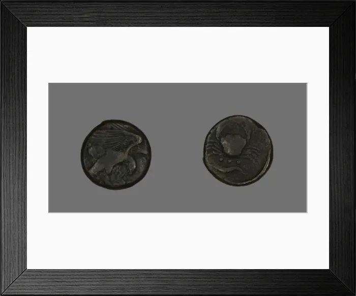 Framed Print : Coin Depicting an Eagle, about 472  /  406 BCE. Creator: Unknown