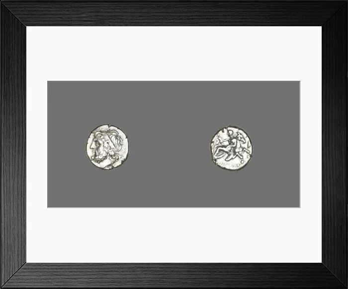 Framed Print : Hemidrachm (Coin) Depicting Poseidon, 3rd century BCE. Creator: Unknown Framed Print : Hemidrachm (Coin) Depicting Poseidon, 3rd century BCE. Creator: Unknown
