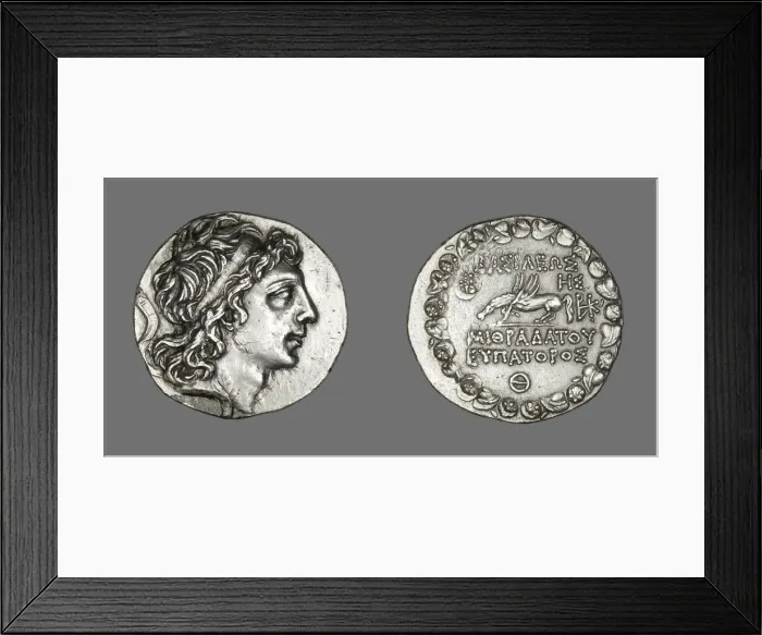 Framed Print : Tetradrachm (Coin) Portraying King Mithridates VI, 90-89 BCE, reign of Mithradates VI Framed Print : Tetradrachm (Coin) Portraying King Mithridates VI, 90-89 BCE, reign of Mithradates VI