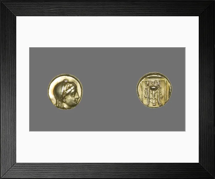 Framed Print : Hecta (Coin) Depicting the Goddess Demeter, 400-350 BCE. Creator: Unknown Framed Print : Hecta (Coin) Depicting the Goddess Demeter, 400-350 BCE. Creator: Unknown