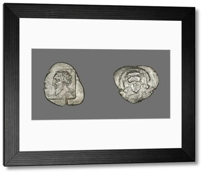 Framed Print : Stater (Coin) Portraying Mithrapata, 380-375 BCE. Creator: Unknown Framed Print : Stater (Coin) Portraying Mithrapata, 380-375 BCE. Creator: Unknown