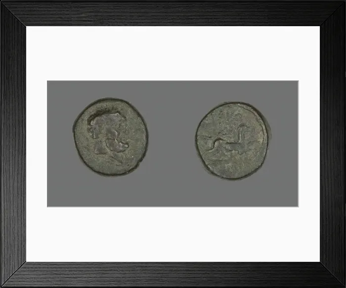 Framed Print : Coin Depicting the Hero Herakles, late 2nd BCE-1st century CE. Creator: Unknown Framed Print : Coin Depicting the Hero Herakles, late 2nd BCE-1st century CE. Creator: Unknown