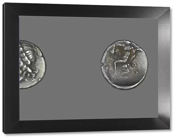 Hemidrachm (Coin) Depicting the God Zeus, late 4th century BCE. Creator: Unknown
