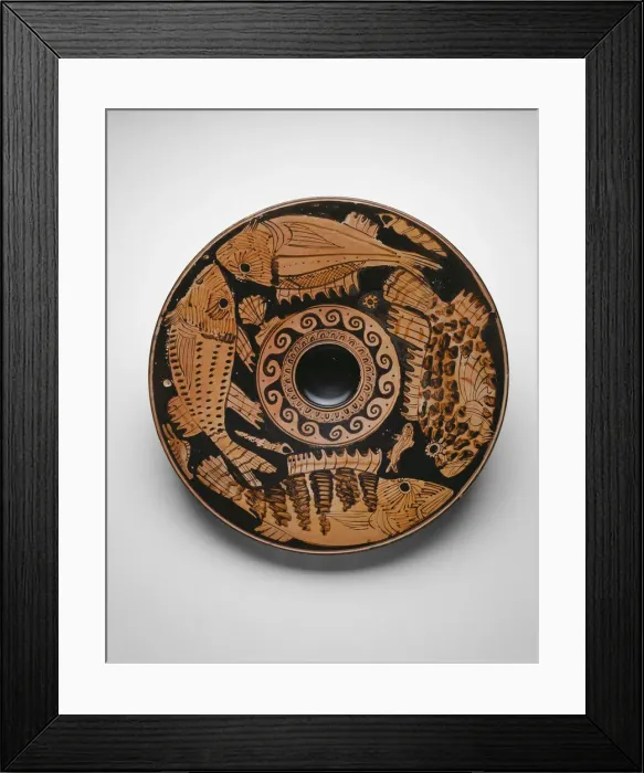 Framed Print : Fish Plate, 400-370 BCE. Creator: Unknown