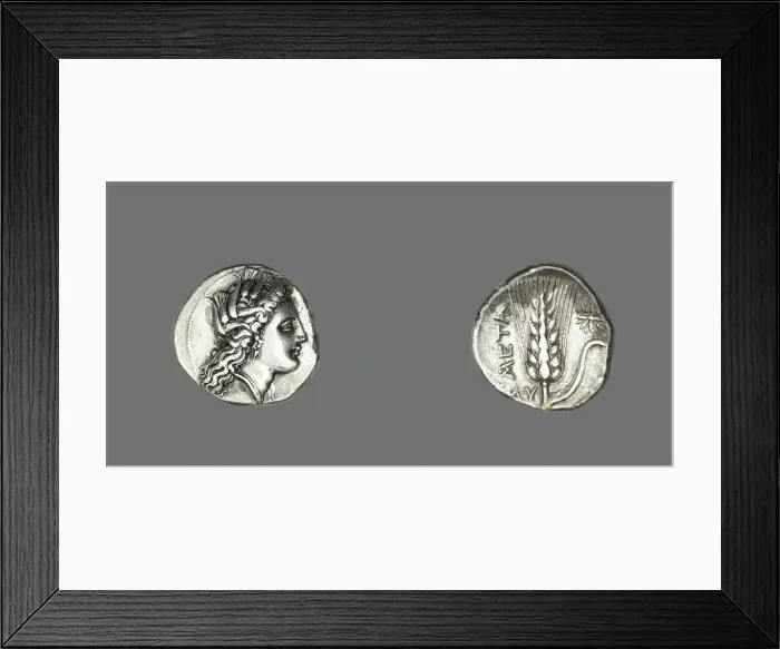 Framed Print : Stater (Coin) Depicting the Goddess Kore, 330-300 BCE. Creator: Unknown Framed Print : Stater (Coin) Depicting the Goddess Kore, 330-300 BCE. Creator: Unknown