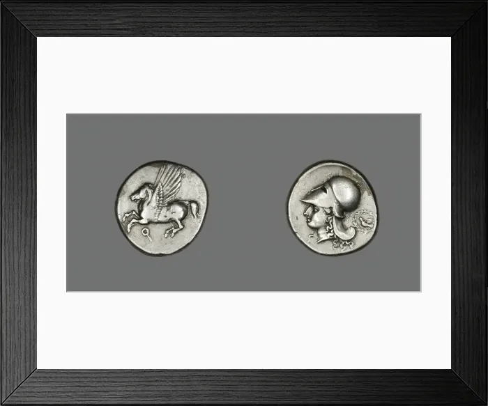 Framed Print : Stater (Coin) Depicting Pegasus, 350-338 BCE. Creator: Unknown Framed Print : Stater (Coin) Depicting Pegasus, 350-338 BCE. Creator: Unknown