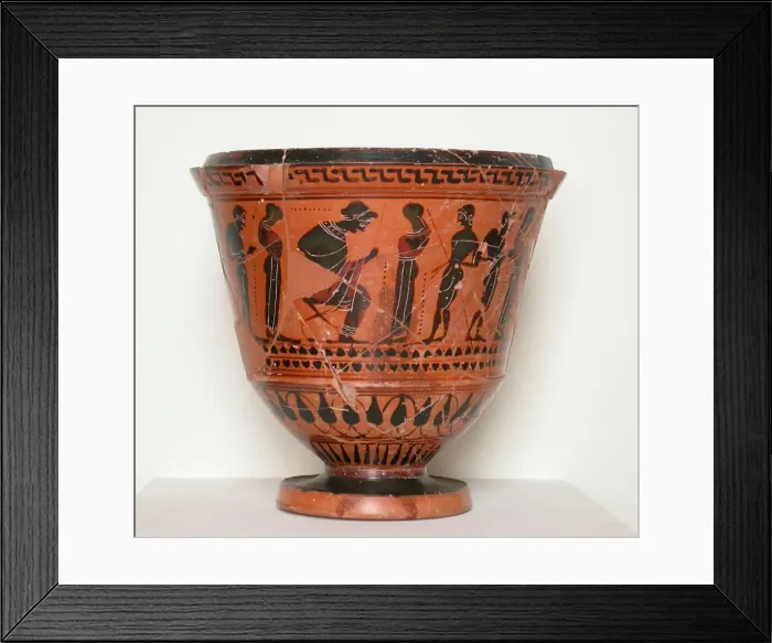 Framed Print : Pyxis (Container for Personal Objects), late 6th century BCE. Creator: Unknown Framed Print : Pyxis (Container for Personal Objects), late 6th century BCE. Creator: Unknown