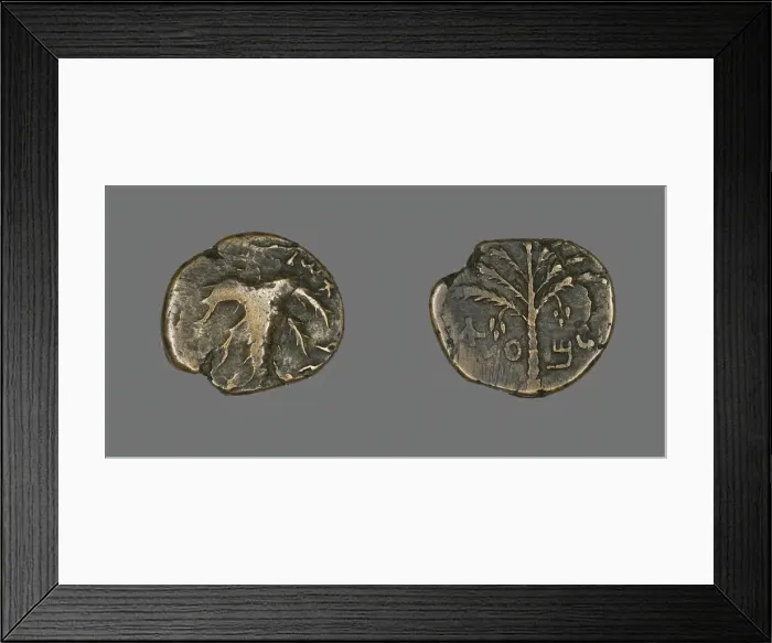 Framed Print : Coin Depicting a Palm Tree, 132-135. Creator: Unknown