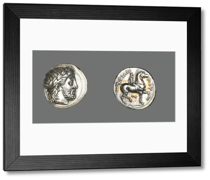 Framed Print : Tetradrachm (Coin) Depicting the God Zeus, Reign of Phillip II (359-336 BCE) Framed Print : Tetradrachm (Coin) Depicting the God Zeus, Reign of Phillip II (359-336 BCE)