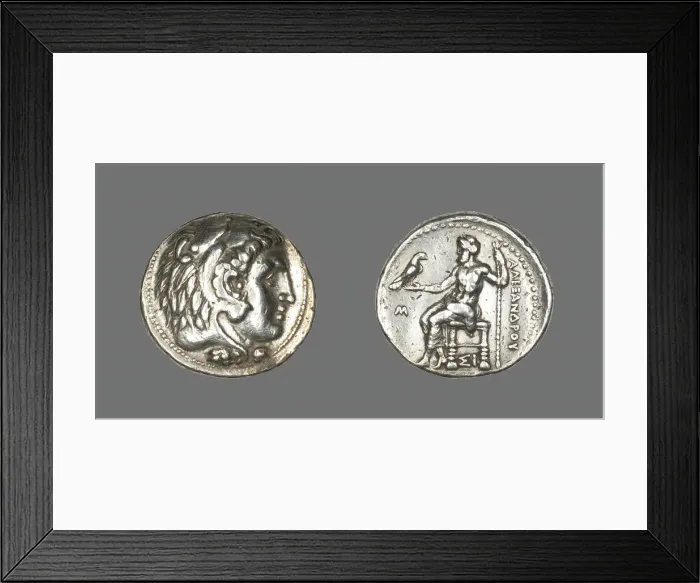 Framed Print : Tetradrachm (Coin) Portraying Alexander the Great, 336-323 BCE. Creator: Unknown Framed Print : Tetradrachm (Coin) Portraying Alexander the Great, 336-323 BCE. Creator: Unknown